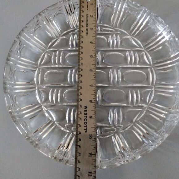 Beautiful Vintage 12” Laursitzer Crystal  Plate SEE DESCRIPTION - Picture 8 of 12